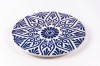 Suport Farfurie Ceramica Albastru Tatto Tradizan 20cm, Pictat Manual, Decorativ, Protectie Termica, Platou Servire