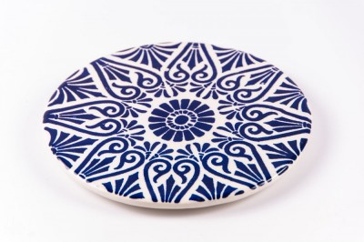 Suport pentru farfurie din ceramică Tatto Albastru foto