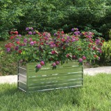 VidaXL Strat &icirc;nălțat de grădină argintiu 100x40x45 cm oțel galvanizat
