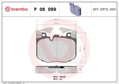 BREMBO P 06 099 PRIME LINE set placute frana,frana disc foto