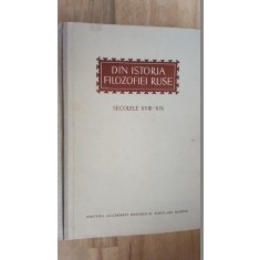 Din istoria filozofiei ruse Secolele XVIII-XIX