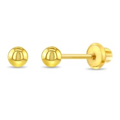 Cercei Aur 14K, model Clasic in forma de Biluta 3mm