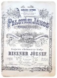 G434-I-Album partituri pian maghiare vechi 1869-Instrumente muzicale alese. PECSENY&Aacute;NSZKY-Palotasi Janos- Aplicatie pentru pian de Rizner Jozsef.