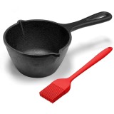 Tigaie de gatit din fonta pentru marinare, cu pensula de silicon 0,5 litri Handy KitchenServ