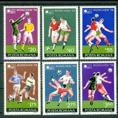 C3725- Romania 1974 Fotbal 6v.nestampilat MNH foto