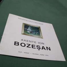 BROSURA/PLIANT EXPOZITIE DE ARTE PLASTICE -AXENTE ION BOZESAN