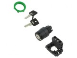 Comutator rotativ cu cheie 22mm 1 NO negru XB5AG61