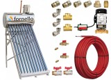 Pachet Panou Solar Fornello, 82L, Inox, 10 Tuburi Vidate, Pompa + Fitinguri