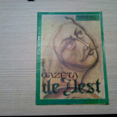GAZETA DE VEST - No. 11(75)/Iulie 1992 - Magazin de Istorie, Atitudine Credinta