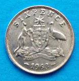 AUSTRALIA SIX 6 PENCE1963 ARGINT STARE EXCELENTA, Europa