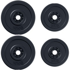 HOMCOM Set Greutăți pentru Haltere 30KG, 4 Discuri - 2x5kg și 2x10kg, Antrenament Fitness | Aosom Romania