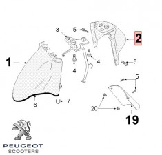 Aripa inferioara roata fata originala Peugeot Vclic - Vclic Evolution 4T 50cc (neagra) foto