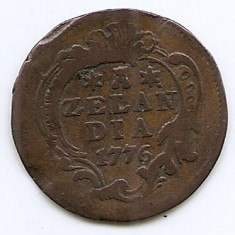 Olanda - Zeeland 1 Duit 1776 (Province of Zeeland) Cupru, KM-101.1 (deteriorat)
