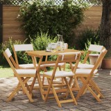 vidaXL Scaune Bistro pentru Exterior 6 pcs Alb crem 40 x 53 x 80 cm 3416287