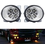 Cumpara ieftin Set Proiectoare de Ceata LED Stanga + Dreapta pentru Scania P, G, R, T dupa 2004 , Galben