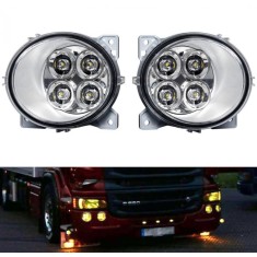 Set Proiectoare de Ceata LED Stanga + Dreapta pentru Scania P, G, R, T dupa 2004 , Galben