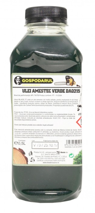 Ulei amestec 2T Verde 0.5L - PowerTool TopQuality