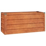 Cumpara ieftin Strat inaltat de gradina, ruginiu, 100x40x45 cm, otel corten