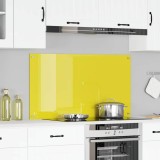 vidaXL Contrablat bucătărie galben 110x60x0.6 cm sticlă securizată