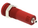 Conector banana 4mm roșu 10A ELECTRO-PJP cu orificiu de lipit 2mm