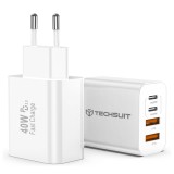 Incarcator priza Type-C, USB, 40W Asteroid GSM PowerXQuad CH4, alb