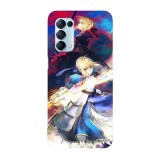 Husa compatibila cu Oppo A72 model Saber Fate Grand Order, Silicon, TPU, Viceversa, Transparent, Carcasa