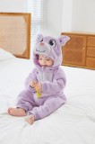 CLD158-112 Pijama kigurumi pentru bebelusi tip salopeta din material moale si pufos
