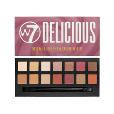 Paleta Profesionala de Farduri W7 Delicious 14pc Eye Colour Palette - Natural Berry, 11.2g foto