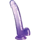 King Cock-Dildo Transparent cu Testicule 20.3 cm Mov-TPE, Ventuza