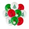 Set baloane de Craciun &ndash; rosu, alb, verde &ndash; cu motive festive &ndash; 10 bucati / pachet Best CarHome