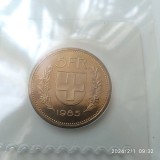 -Y- MONEDA ELVETIA 5 FRANCI 1985 (CU -NI ) /UNC