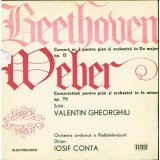 Ludwig van Beethoven - Carl Maria von Weber / Solist: Valentin Gheorghiu, Orchestra Simfonică A Radioteleviziunii Rom&acirc;ne , Dirijor: Iosif Conta - Conc