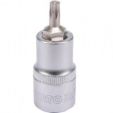 Bit torx T27, cu adaptor Yato YT-04312, 1/2&quot;, Crom Vanadiu