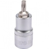 Bit torx T27, cu adaptor Yato YT-04312, 1/2&quot;, Crom Vanadiu