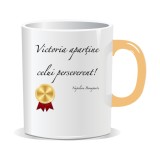 Cana personalizata cu mesaj inspirational, Victoria apartine celui perseverent