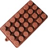 Forma din Silicon, Model Emoticoane pentru Ciocolata de Casa, Bomboane, Jeleuri sau Cuburi de Gheata, CBD CORAL BEST DEALS 21 cm 11 cm 1.5 cm Maro 1