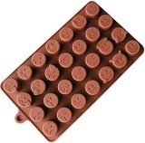 Forma din Silicon, Model Emoticoane pentru Ciocolata de Casa, Bomboane, Jeleuri sau Cuburi de Gheata, CBD CORAL BEST DEALS 21 cm 11 cm 1.5 cm Maro 1