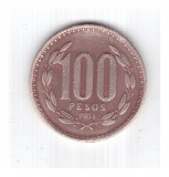 Moneda Chile 100 pesos 1984, stare buna, curata, America Centrala si de Sud, Bronz-Aluminiu