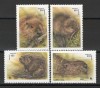 Belarus 1995 Mi 96/99 MNH - WWF: Castor, Nestampilat