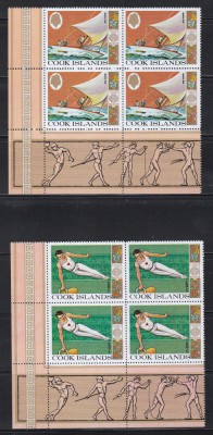 Cook 1968 - Jocurile Olimpice - Mexic, Bloc de 4 + 2 Tabsuri, 6 poze, MNH foto