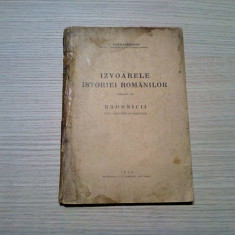 IZVOARELE ISTORIEI ROMANILOR * BORODNICII - vol. XII - G. Popa-Lisseanu - 1938