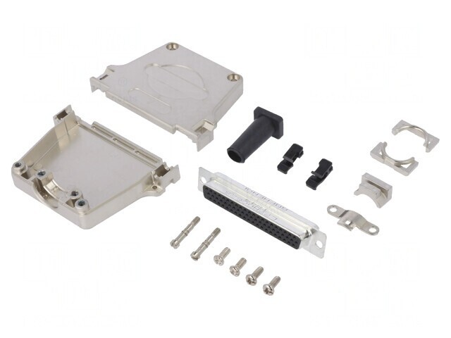 Conector D-Sub HD 62P Mamă Lipire pe Cablu Gold Flash 9-15mm