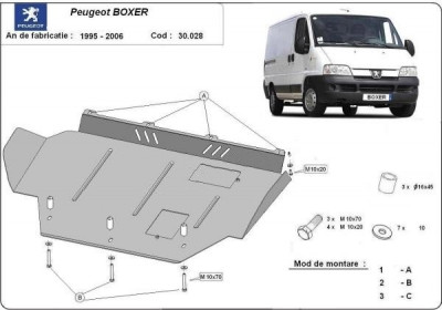 Scut motor metalic Peugeot Boxer 1996-2006 foto