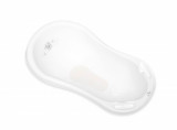 Cada de baie 84 cm cu dop cu covor antiderapant , Bear White, Lorelli