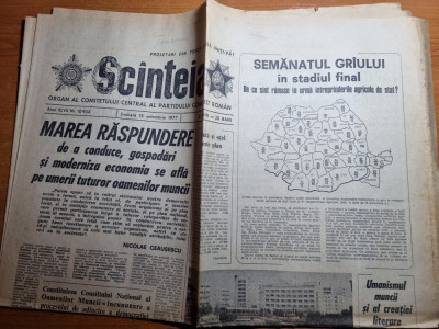 scanteia 15 octombrie 1977-comuna zarnesti buzau foto