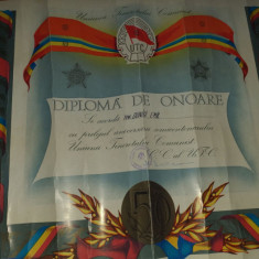 AMS# - DIPLOMA SEMICENTENAR UTC 1922 - 1972 + INSIGNA, DIPLOMA RARA