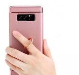 Husa protectie Samsung Galaxy Note 8 Luxury Rose-Gold Plated cu Inel sustinere, Roz, MyStyle