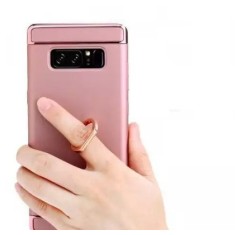 Husa protectie Samsung Galaxy Note 8 Luxury Rose-Gold Plated cu Inel sustinere