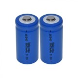 Set 2 acumulatori 16340 li-ion 3.7v 3800mah, reincarcabili, albastru