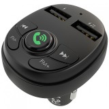 Modulator FM Bluetooth Borofone BC26 Music Joy, Mp3 Player, Buton de apel, 2x USB, Negru